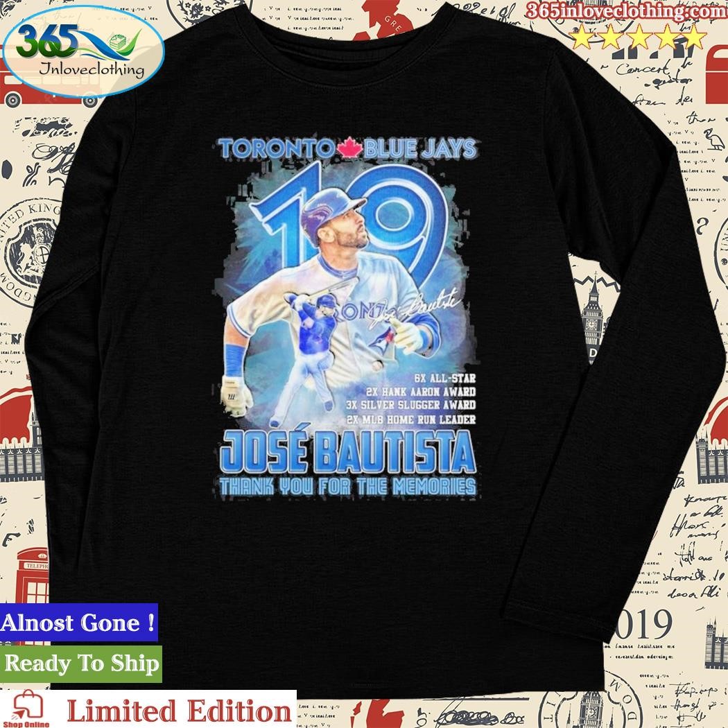 Toronto Blue Jays Jose Bautista Legends Thank You For The Memories T-Shirt  - Torunstyle