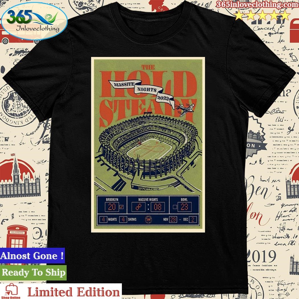 Poster The Hold Steady 2023 Tour Massive Nights Brooklyn Bowl Shirt