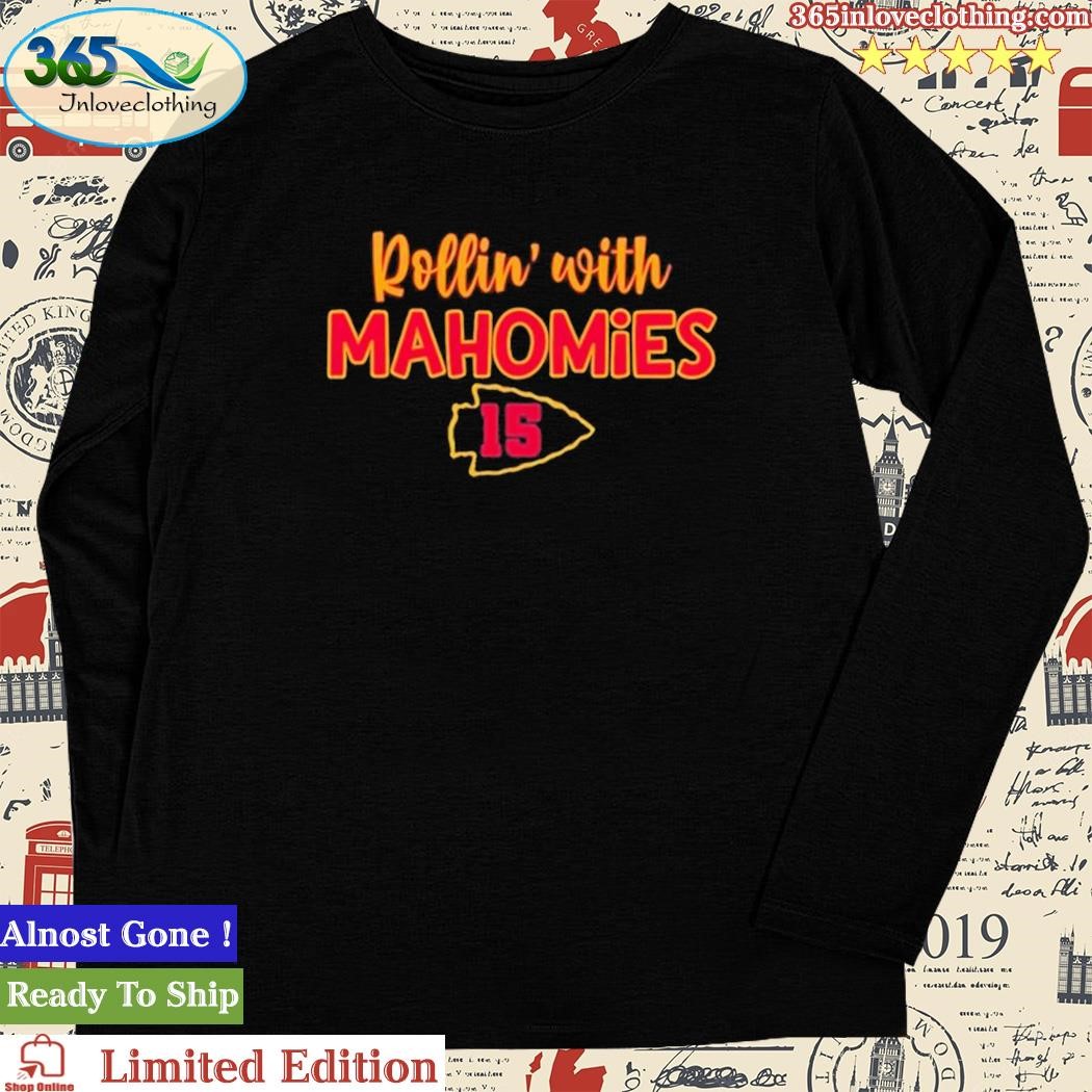 Chiefs Kingdom Cave Rollin With Mahomies Funny T Shirt-Colonhue