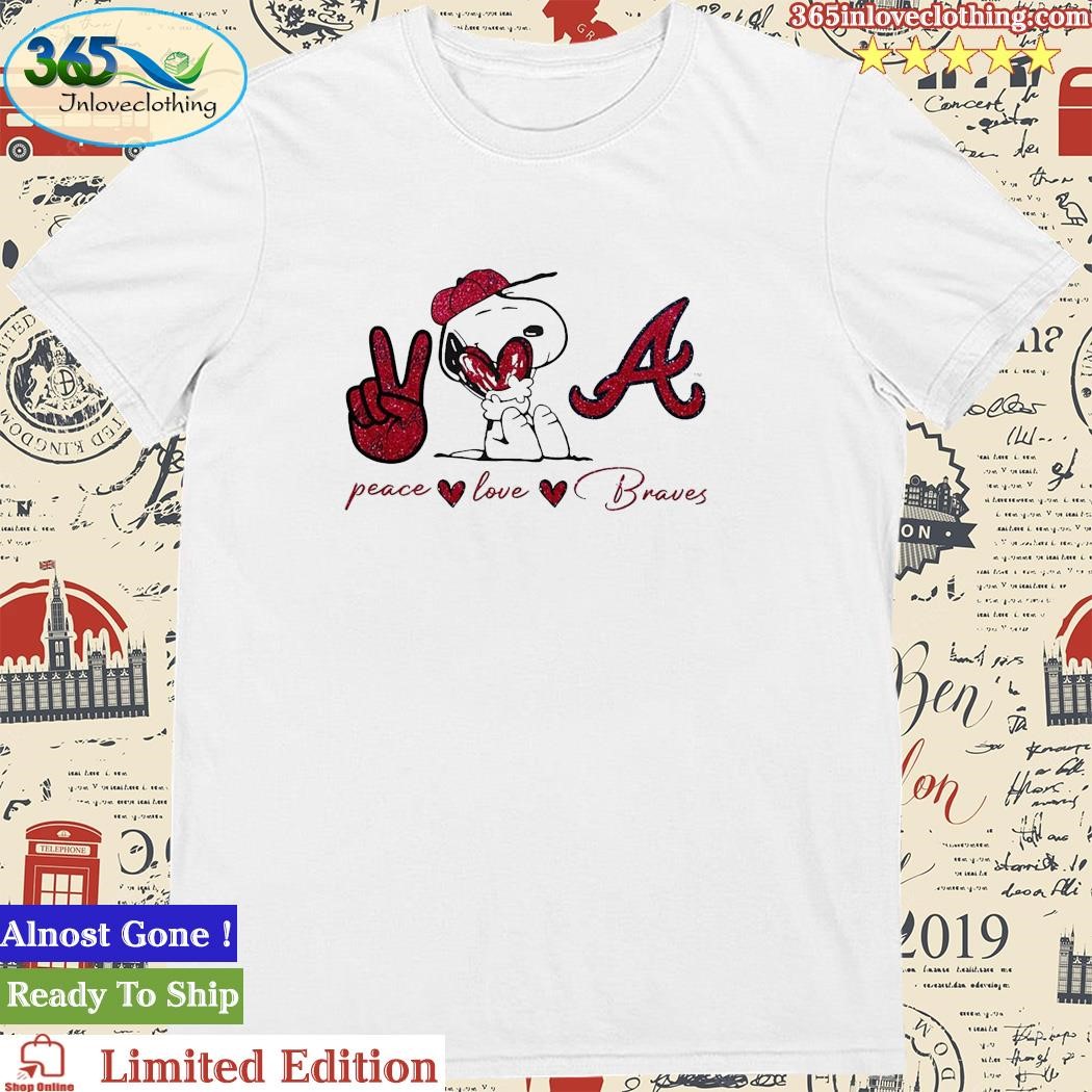 Snoopy Atlanta Braves Peace Love Braves Shirt,tank top, v-neck for