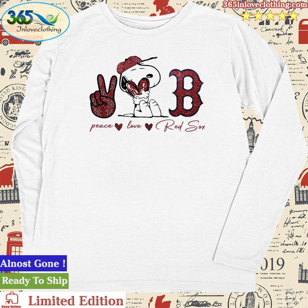 Snoopy Boston Red Sox Peace Love Red Sox Shirt, hoodie, longsleeve