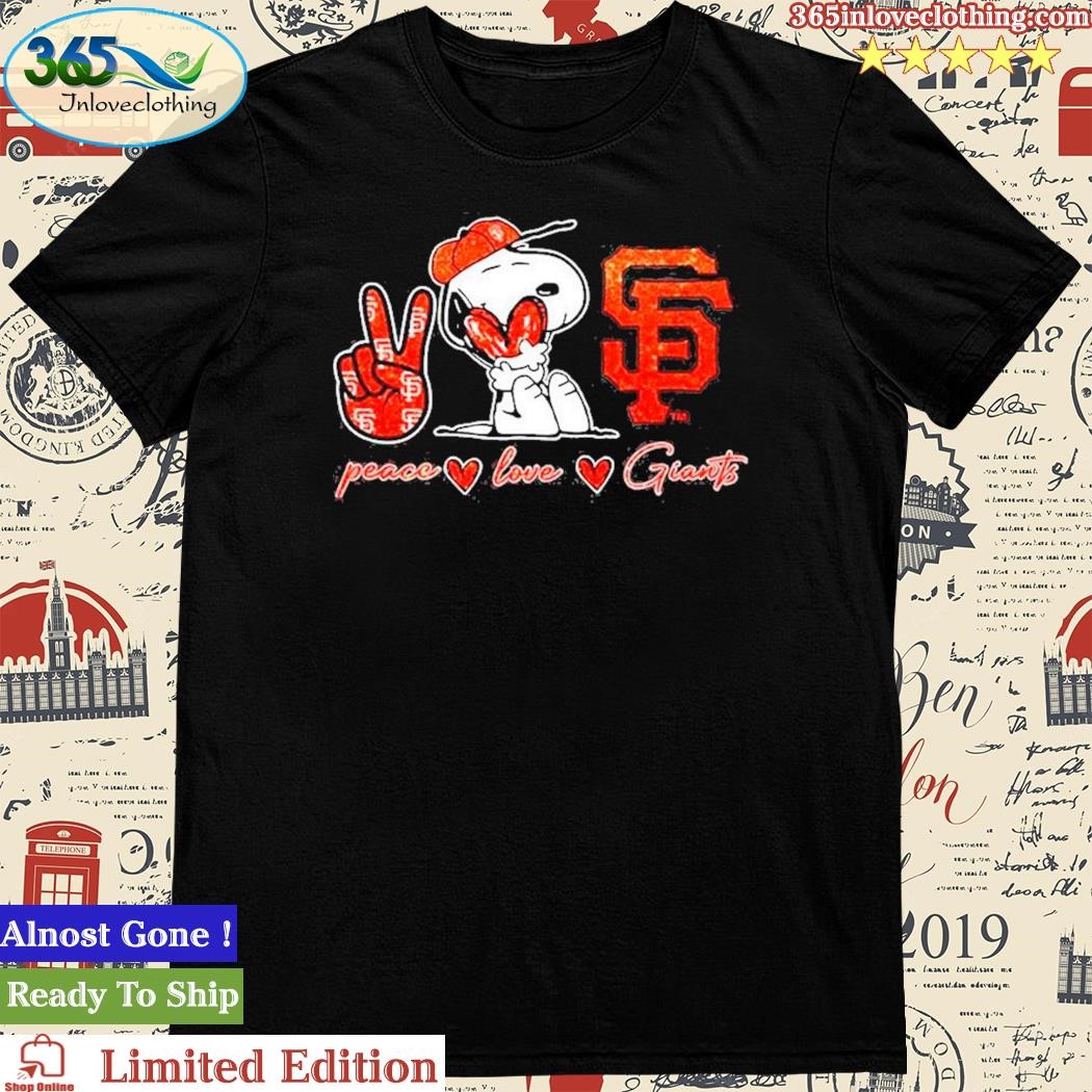 Snoopy Peace Love San Francisco Giants Shirt, hoodie, longsleeve,  sweatshirt, v-neck tee