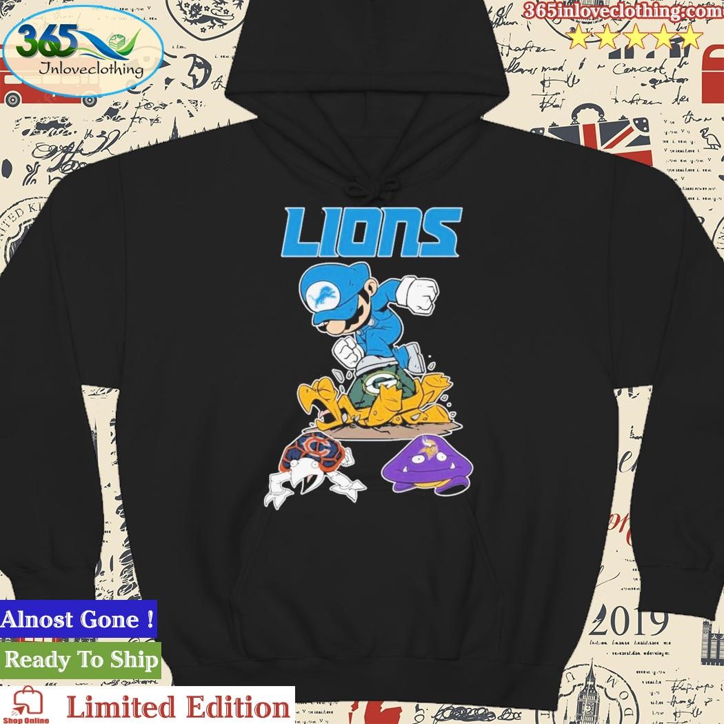 Super Mario Detroit Lions Shirt, hoodie, sweater, long sleeve and tank top