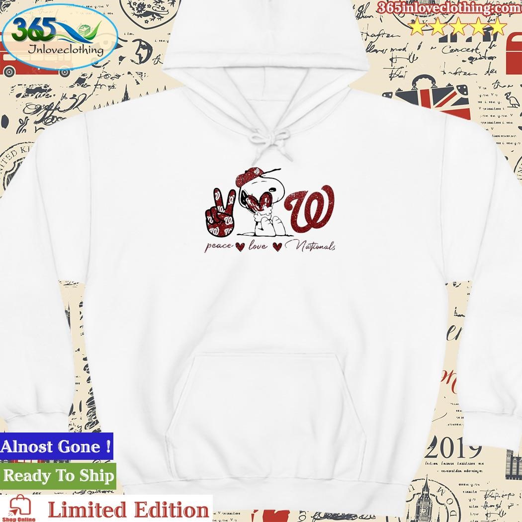 Washington Nationals Peace Love Nationals Snoopy Shirt, hoodie