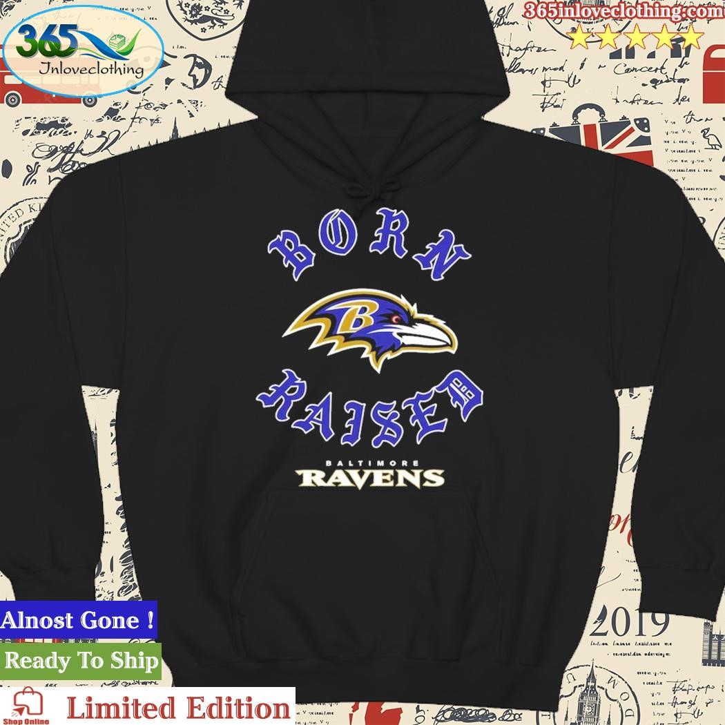 Unisex Baltimore Ravens Born x Raised Black T-Shirt