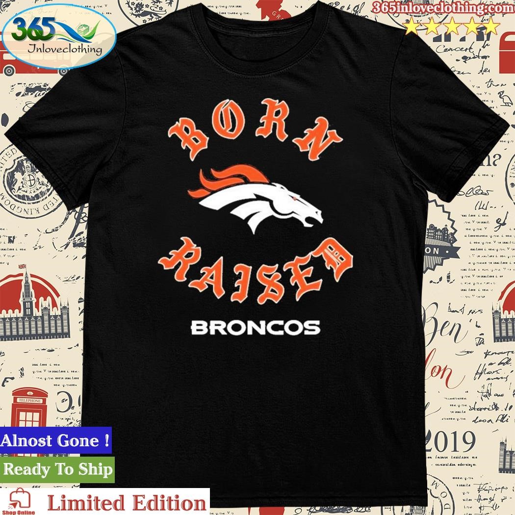 Unisex Born x Raised Black Denver Broncos Pullover Hoodie Size: 3XL