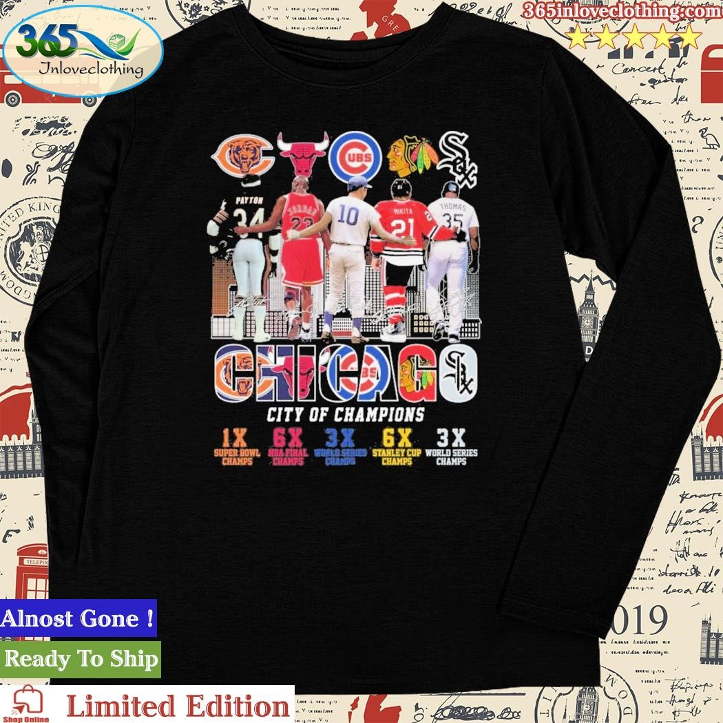 Bulls, Cubs, Blackhawks And Bears Chicago City Of Champions Shirt