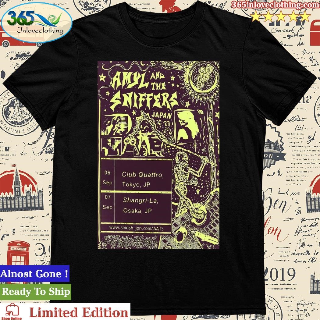 Official amyl And The Sniffers Japan Tour 2023 Poster Shirt