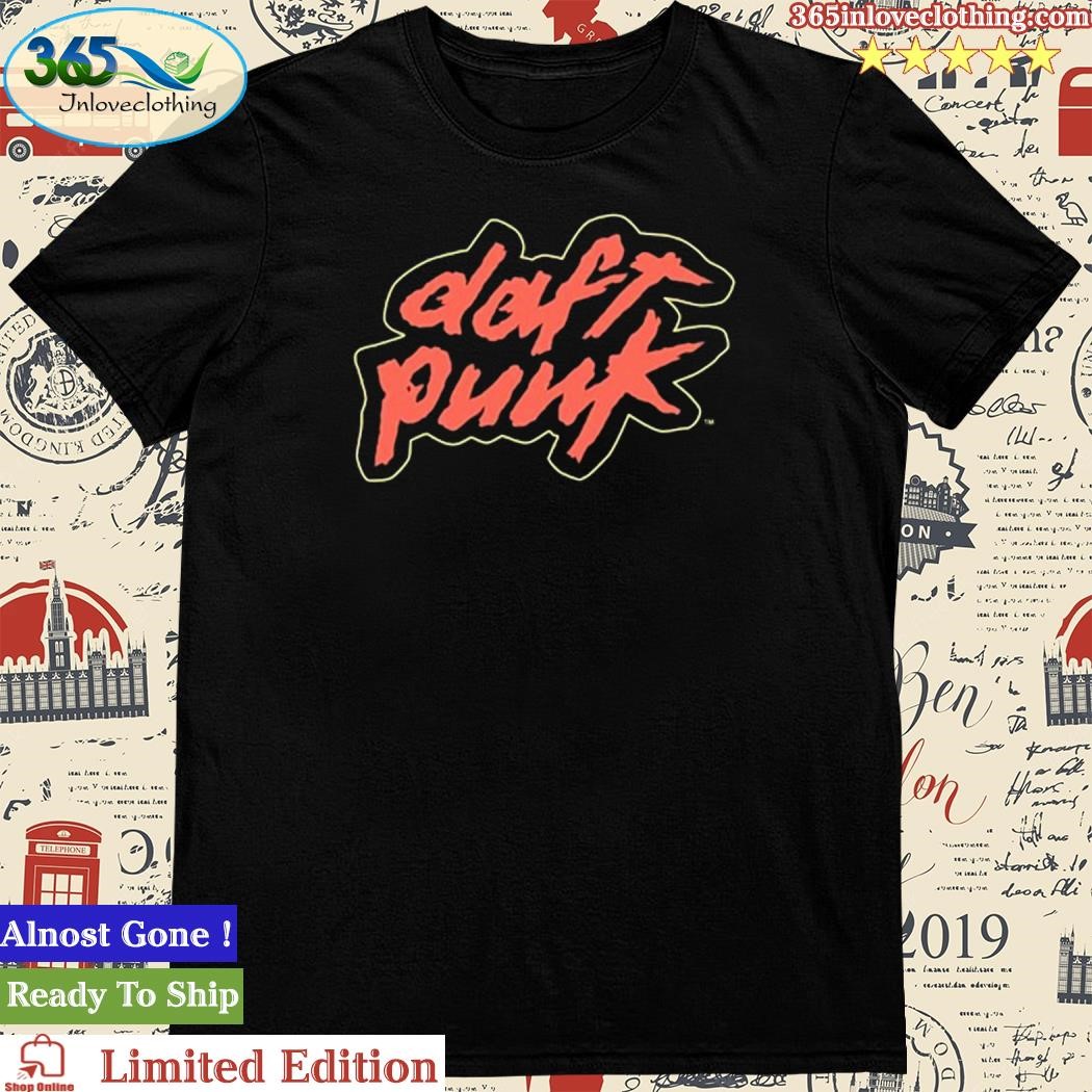 Official daft Punk Logo Black T Shirt