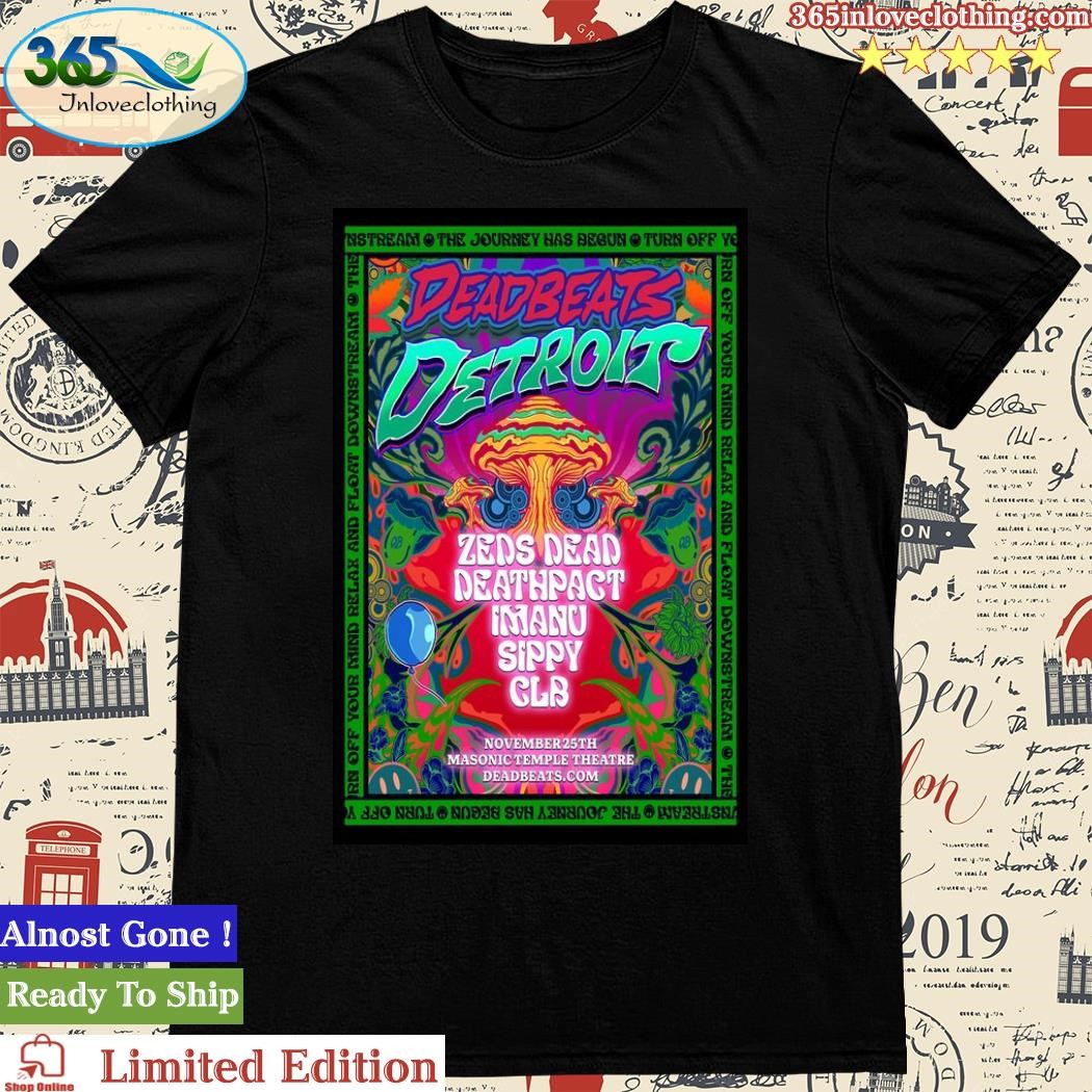 Official dead Beats Detroit, MI Tour 2023 Poster Shirt