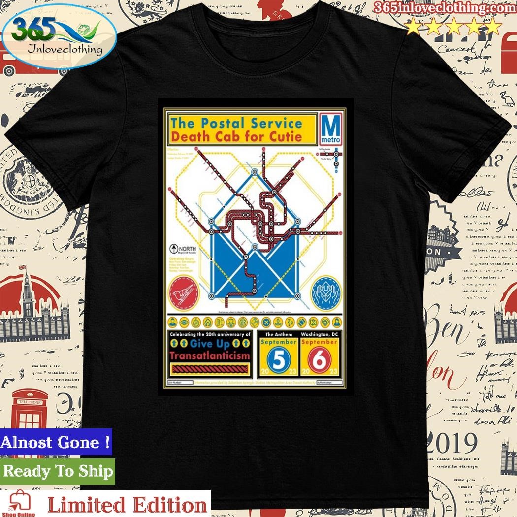 Official death Cab for Cutie September 5 & 6, 2023 The Anthem Washington, DC Poster Shirt