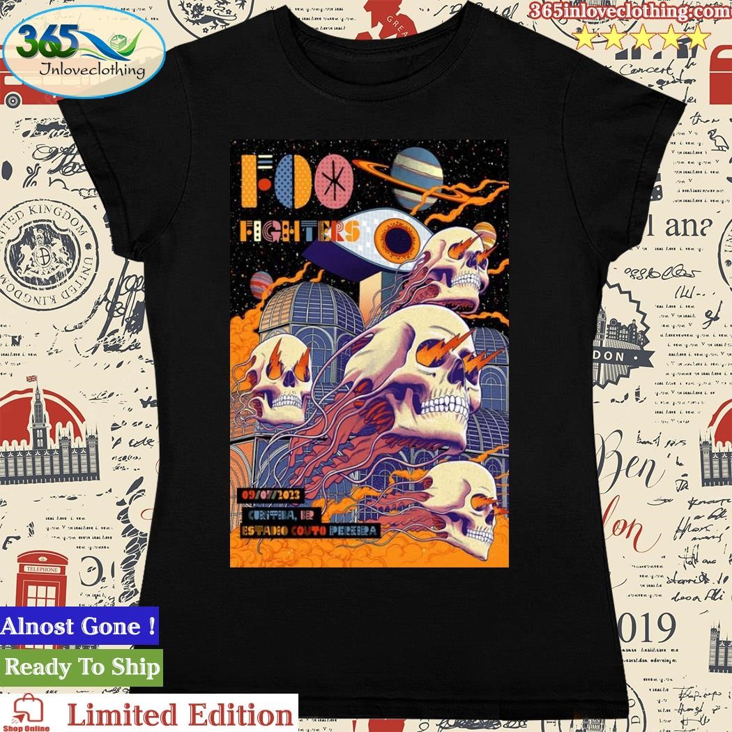 CAMISETA FOO FIGHTERS - CURITIBA - BRASIL 2023 - Anesthesia Wear