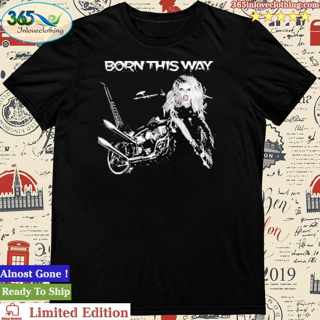 Official gagadaily Born This Way Album Motorcycle Shirt