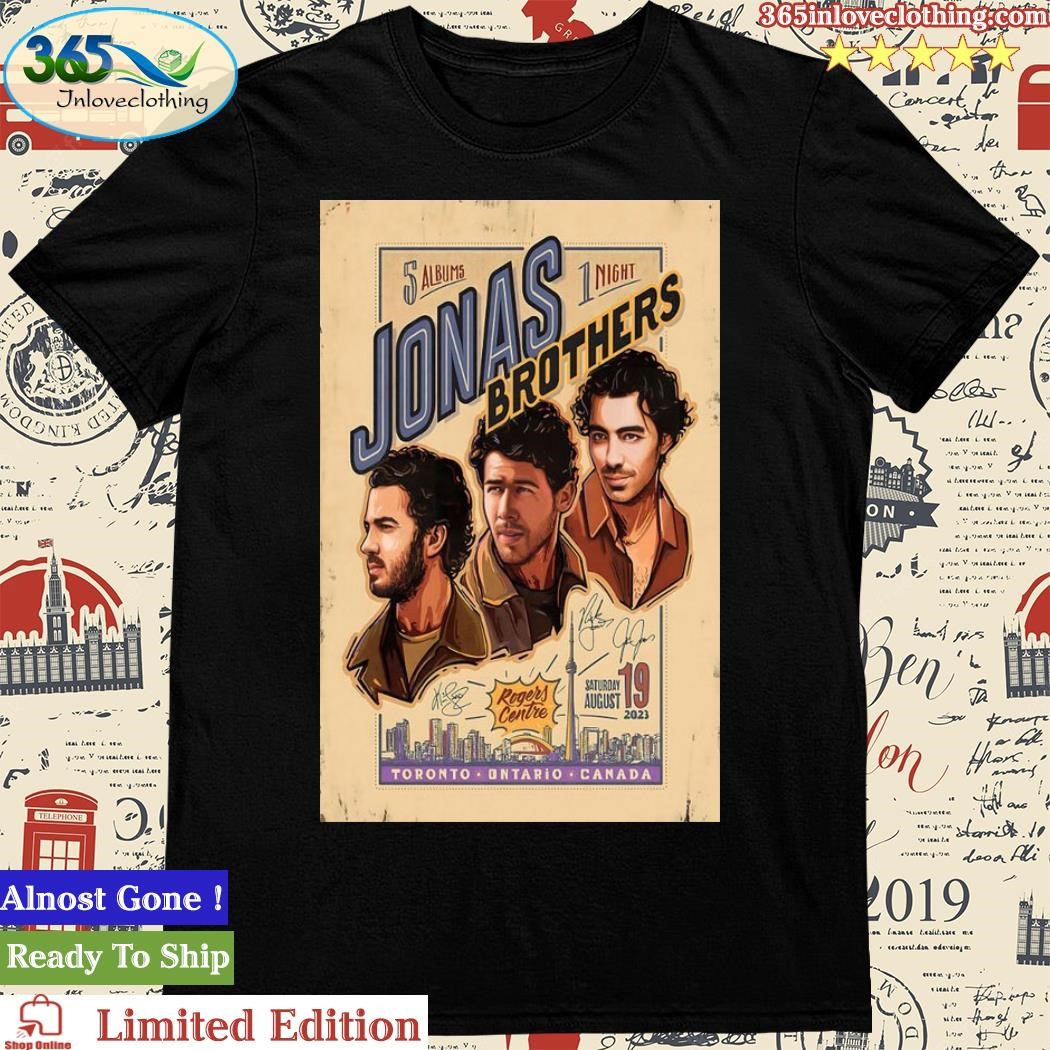 Official jonas Brothers 19 August Event Toronto Poster Shirt