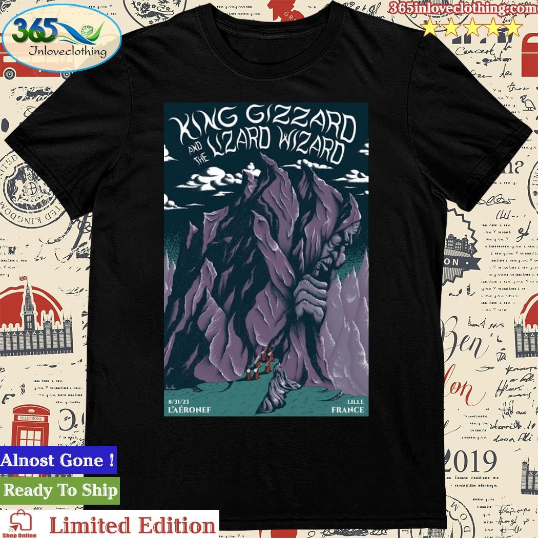 Official king Gizzard & The Lizard Wizard Show Lille, France 2023 Poster Shirt