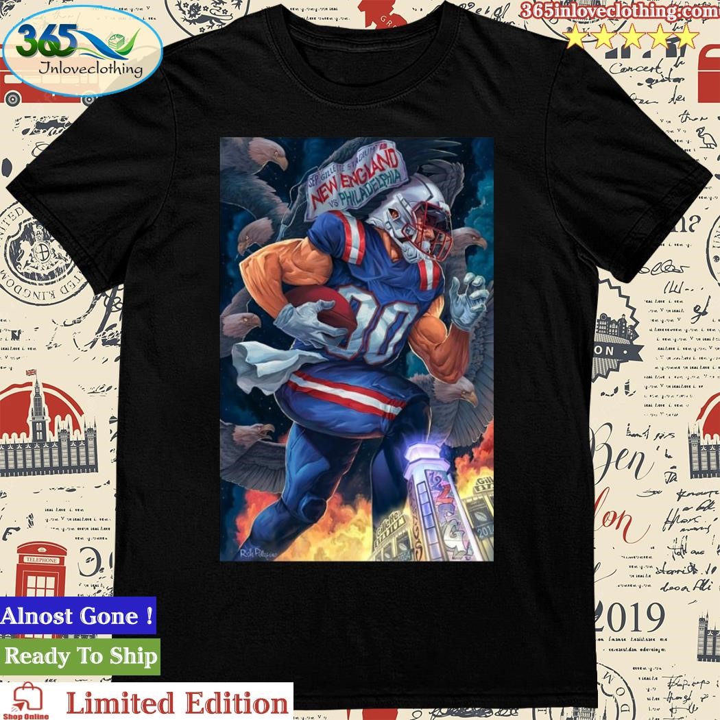 Official new England Patriots vs Philadelphia Eagles Gillette Stadium Poster Shirt