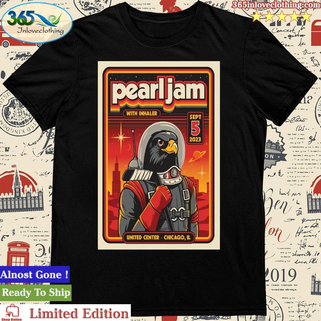 Official pearl Jam Sept 5, 2023 United Center Chicago, IL Poster Shirt