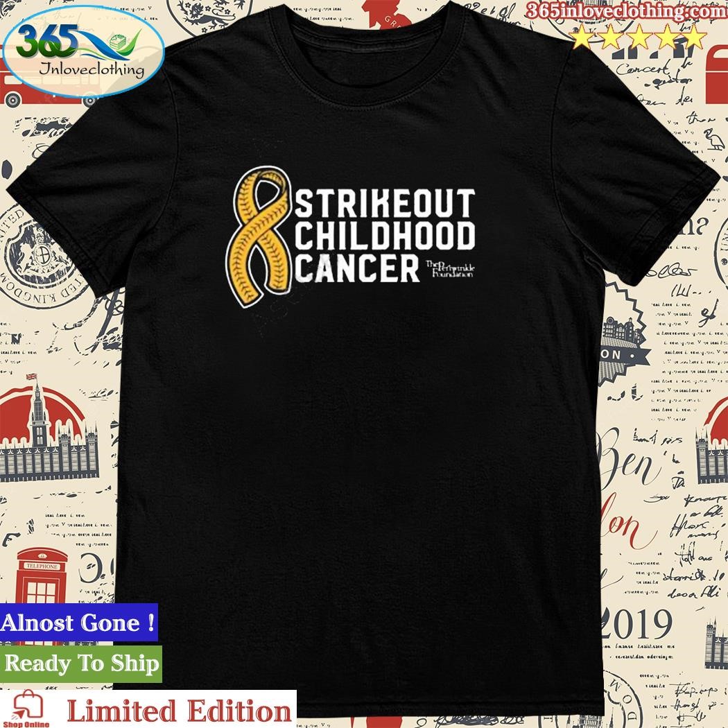Official periwinkle Foundation Strikeout Childhood Cancer Shirt