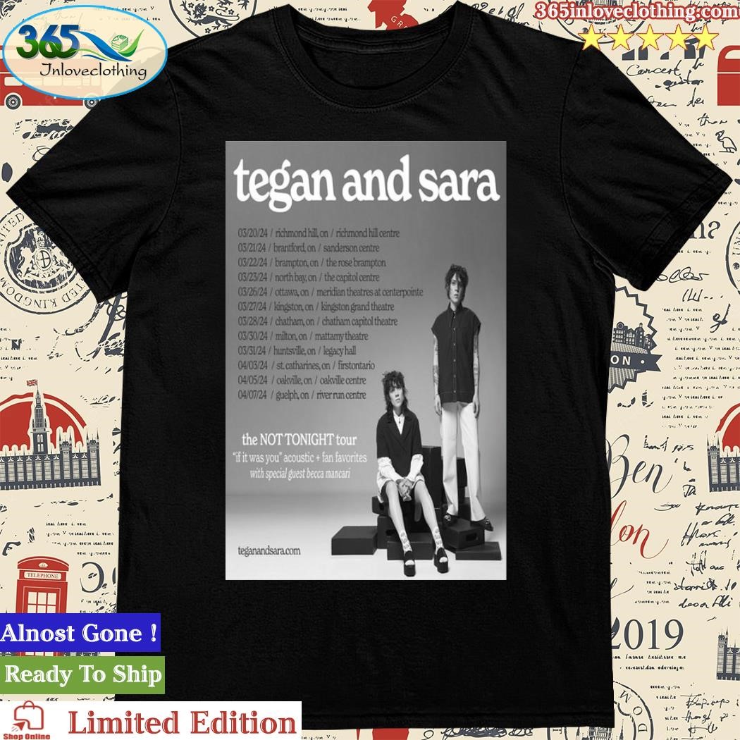 Official tegan And Sara Tour 2024 Poster Shirt