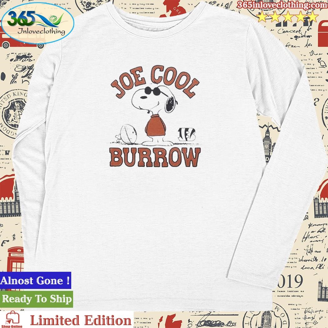 Youth Peanuts x Cincinnati Bengals Joe Cool Burrow Youth T-Shirt from Homage. | Officially Licensed Vintage NFL Apparel from Homage Pro Shop.