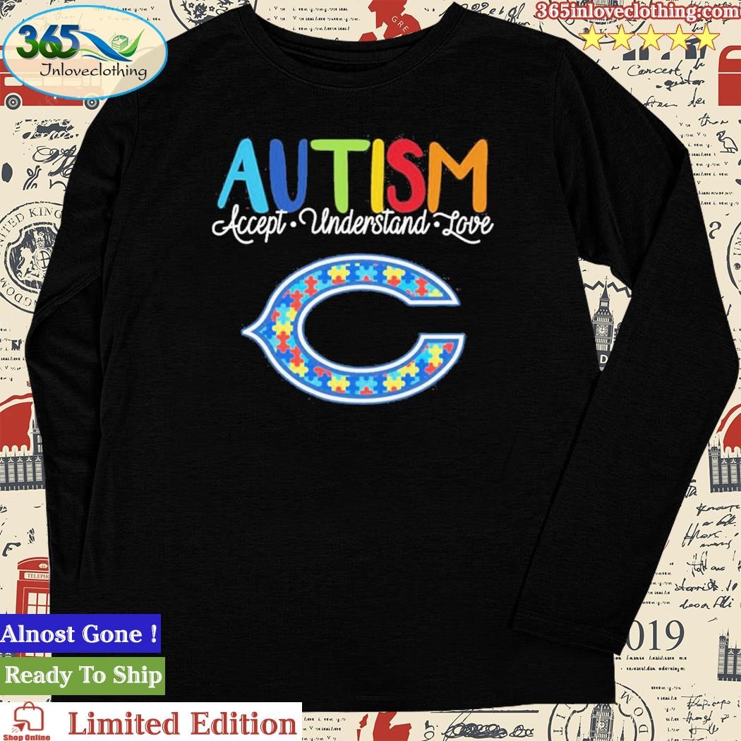 Peace Love Autism Chicago Bears Nfl Shirt - Peanutstee