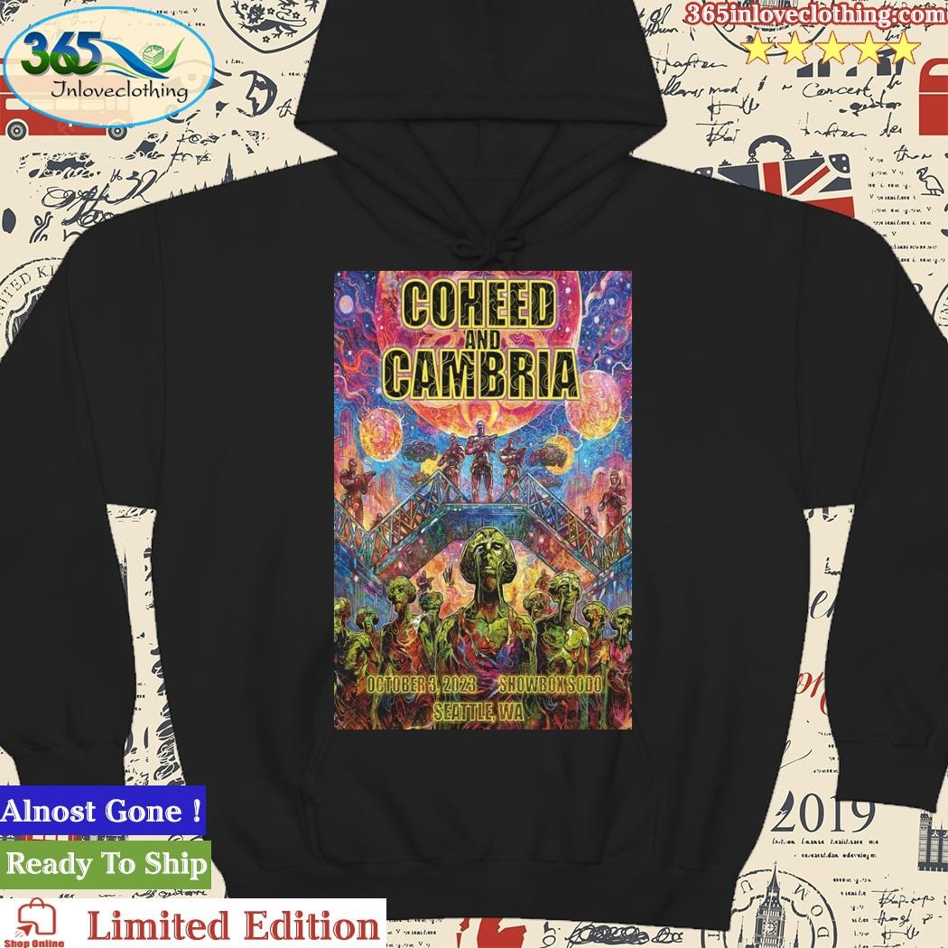 Official Coheed And Cambria October 3, 2023 Showbox SoDo Seattle, WA Tour Poster Shirt hoodie.jpg