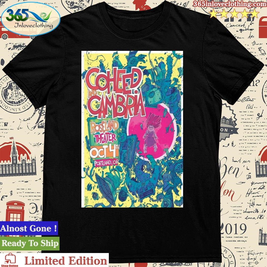 Official Coheed And Cambria October 4 Roseland Theater Portland, OR Tour 2023 Poster Shirt