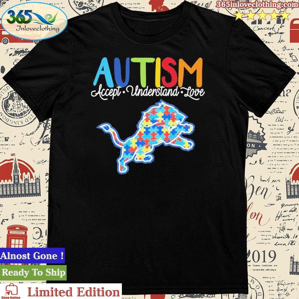 Peace Love Autism Detroit Lions Nfl Shirt