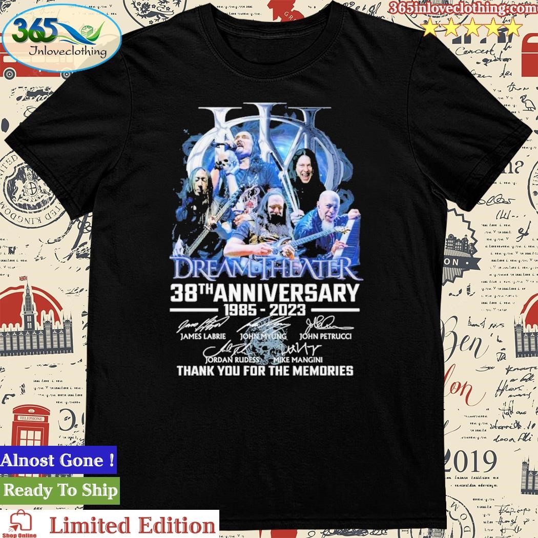 Official Dream Theater 38th Anniversary 1985-2023 Thank You For The Memories Shirt