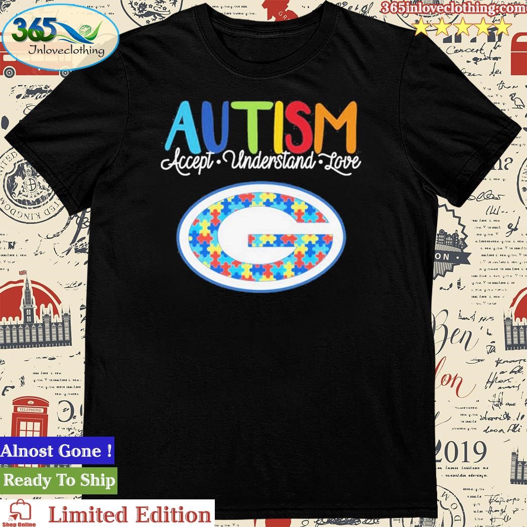 Green Bay Packers autism awareness knowledge power Comfort Colors