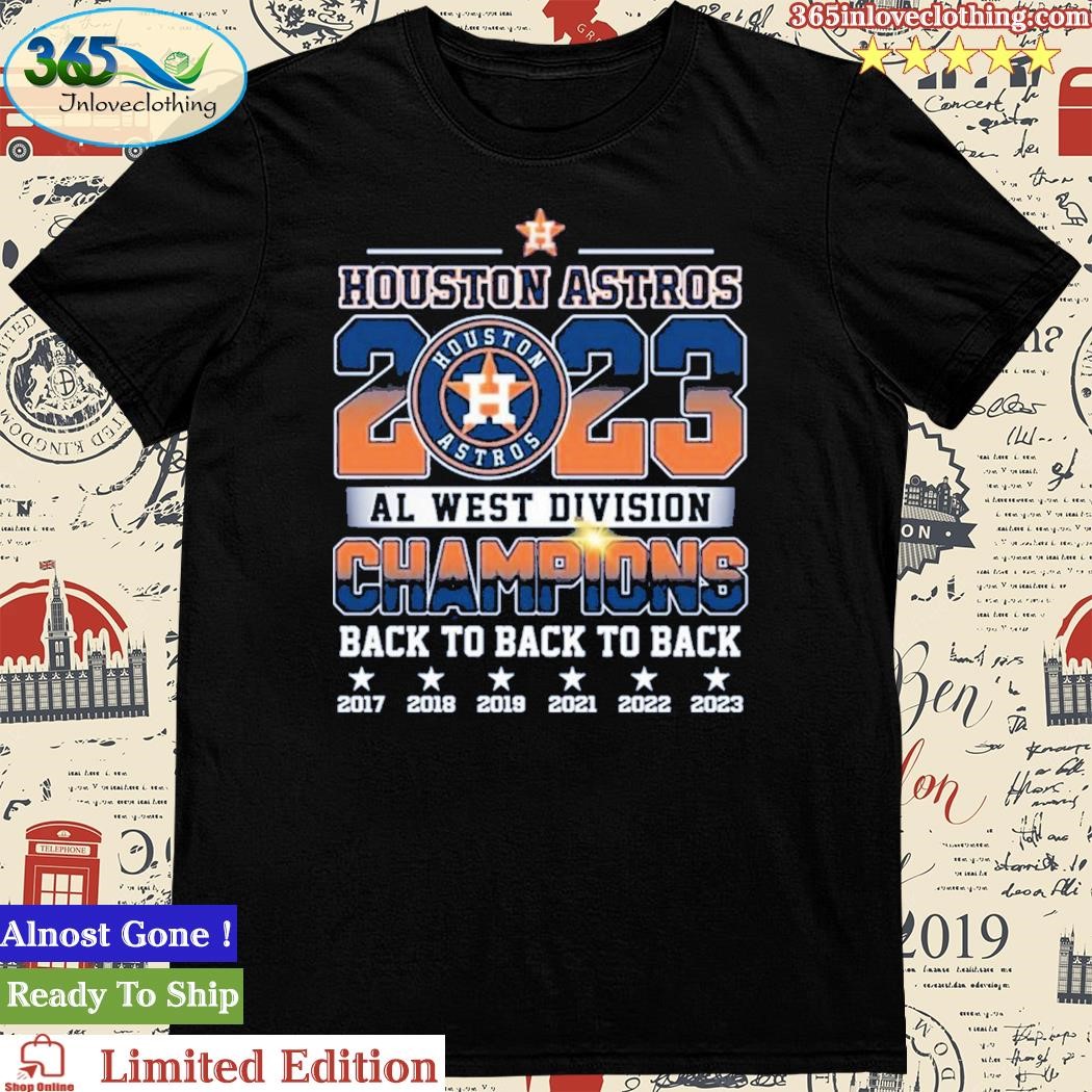 Official houston Astros AL West Division Champions Back To Back To