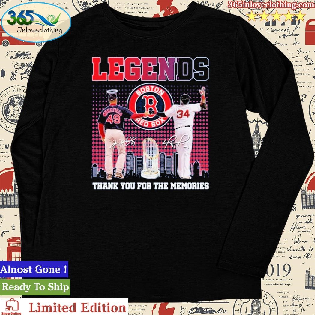 Boston Red Sox World Series Legends Thank You for the memories signatures t  shirt, hoodie, sweater, long sleeve and tank top