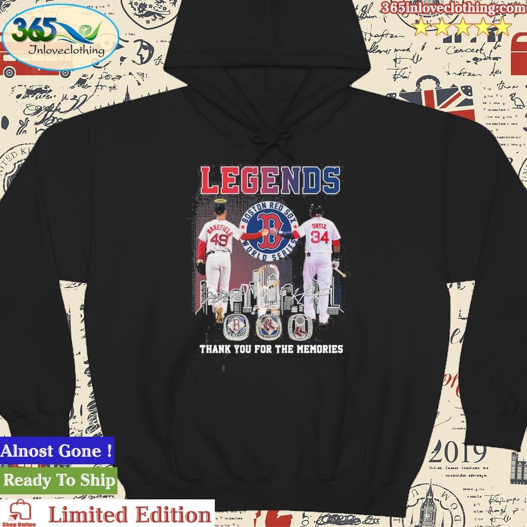 Official Legends Wakefield And Ortiz Boston Red Sox World Series Memories T Shirt hoodie.jpg