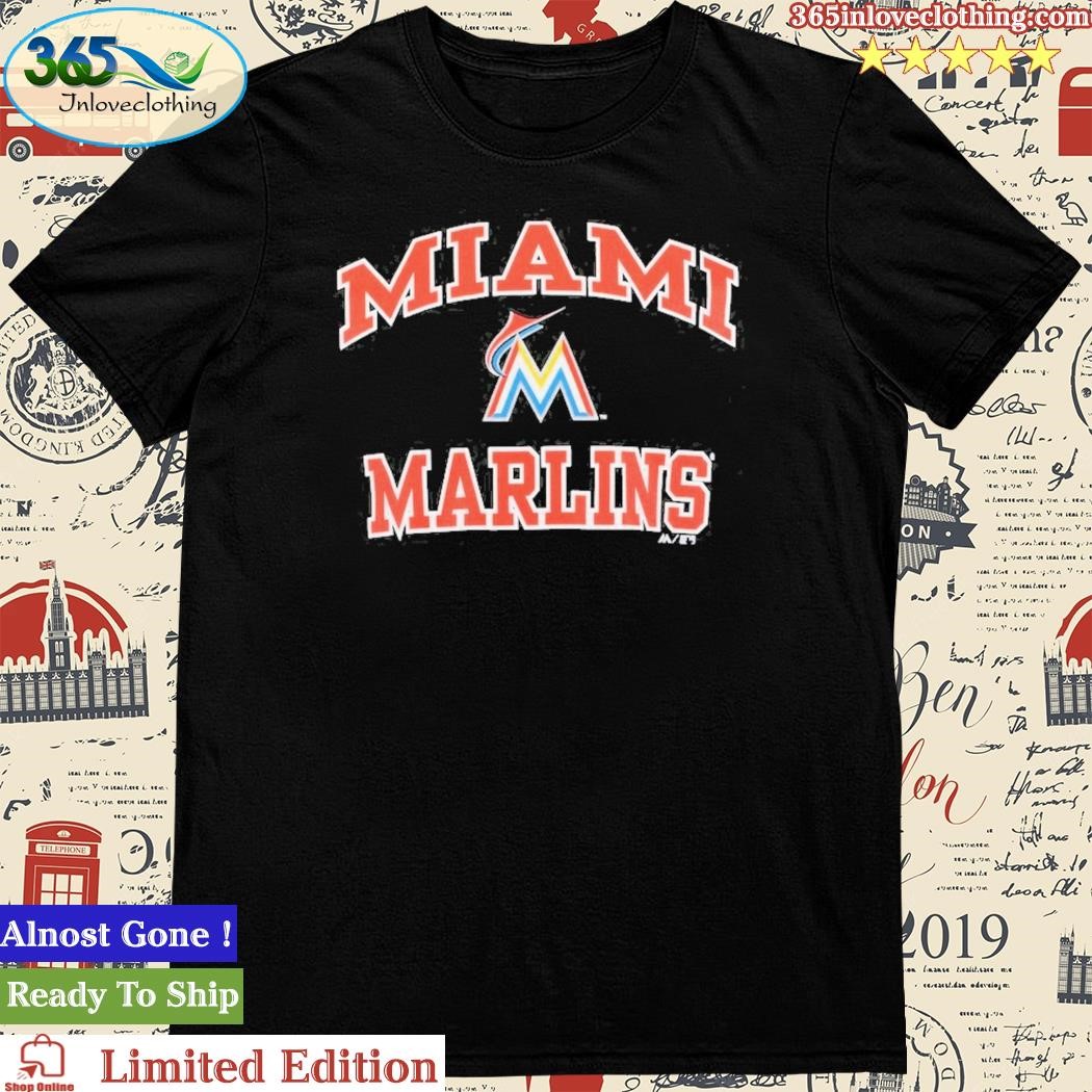 Men's Majestic White Miami Marlins Logo Fresh T-Shirt