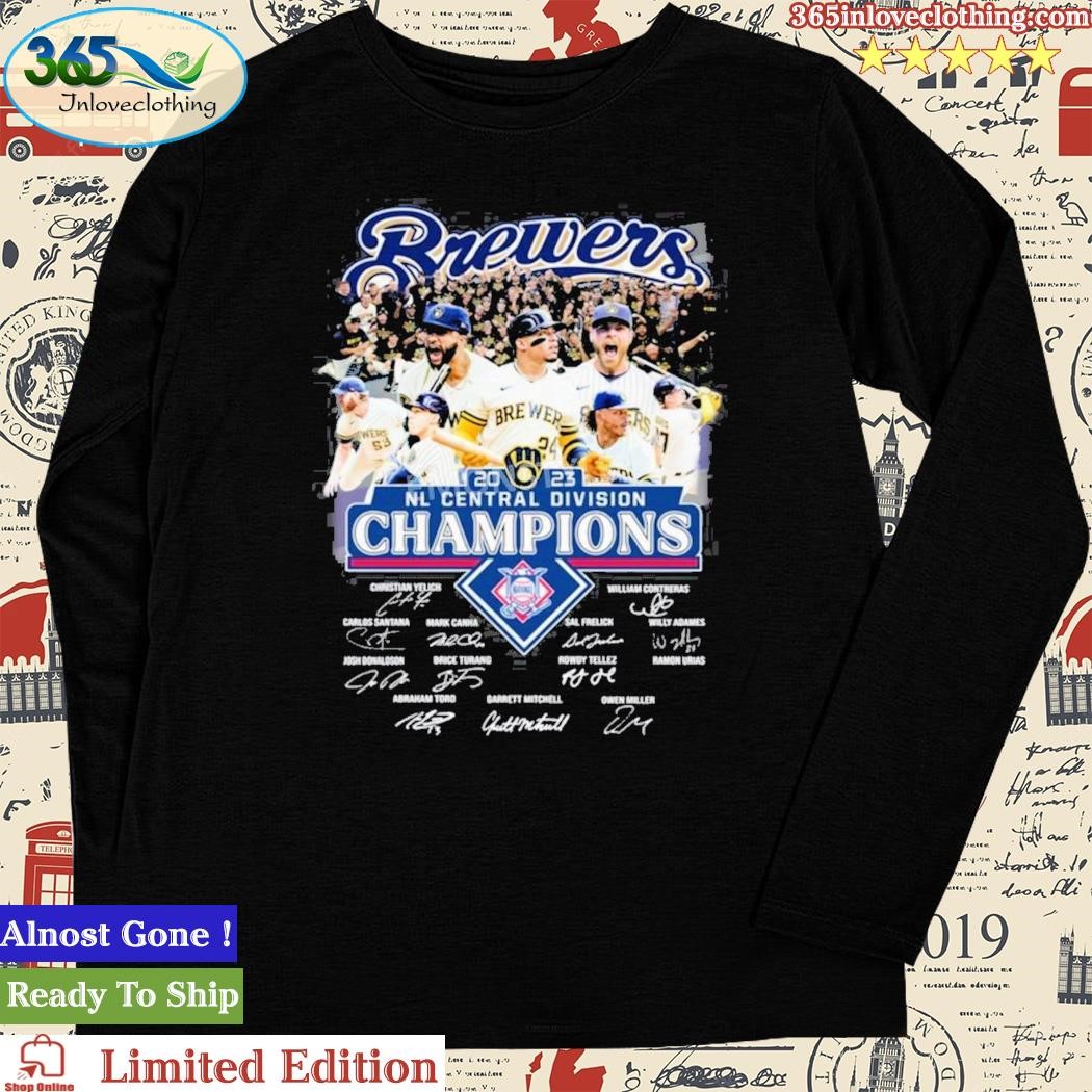 2023 Nl Central Division Champions Milwaukee Brewers SIgnatures T-Shirt,  hoodie, longsleeve, sweatshirt, v-neck tee