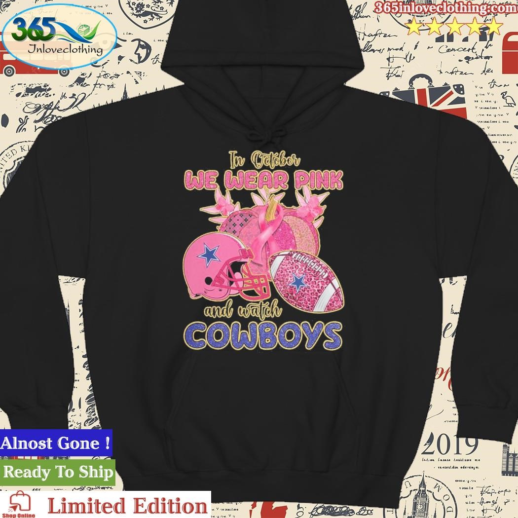 In october we wear Dallas Cowboys pink shirt - Kingteeshop