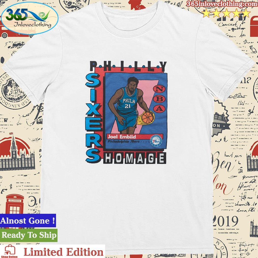 Official Philadelphia 76ers Trading Card Joel Embiid Shirt