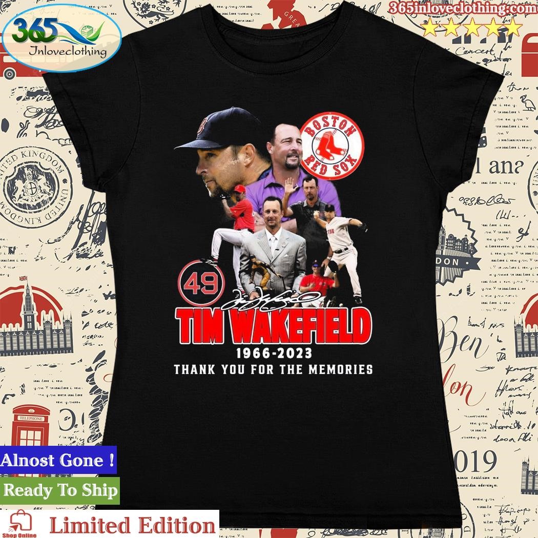 Tim Wakefield Boston Red Sox Women's Red Roster Name & Number T-Shirt 