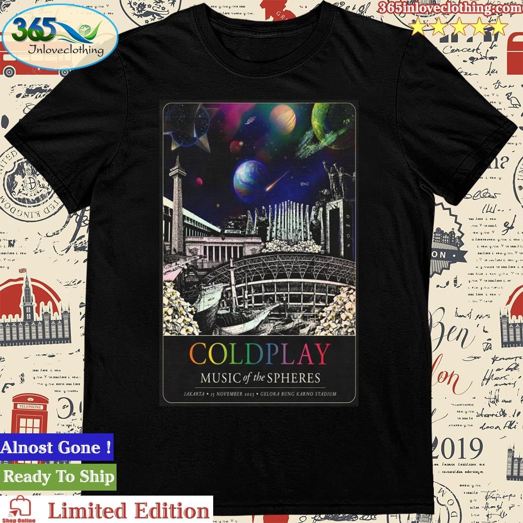 Official Coldplay November 15, 2023 Gelora Bung Karno Stadium Jakarta Poster Shirt