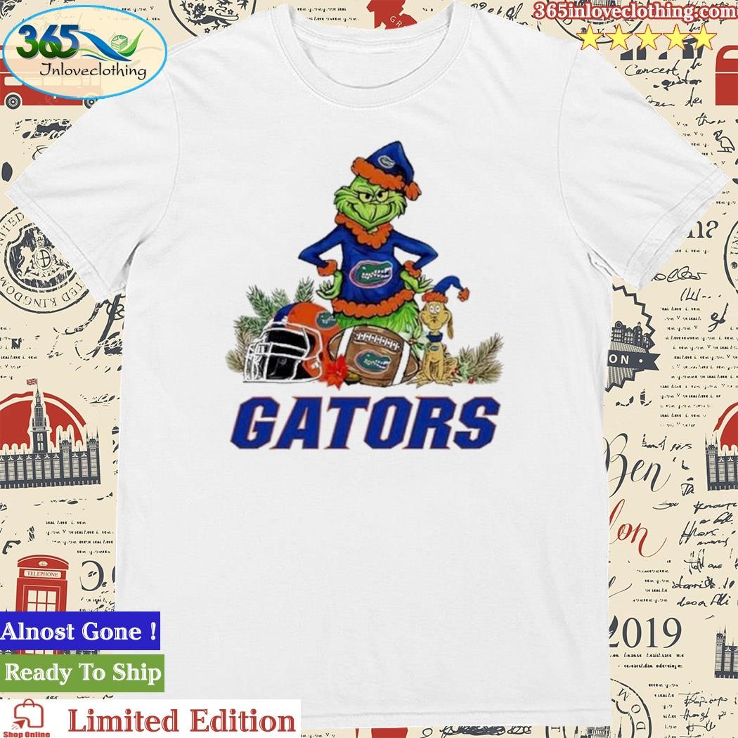 Official Florida Gators Funny Grinch And Dog Christmas Shirt