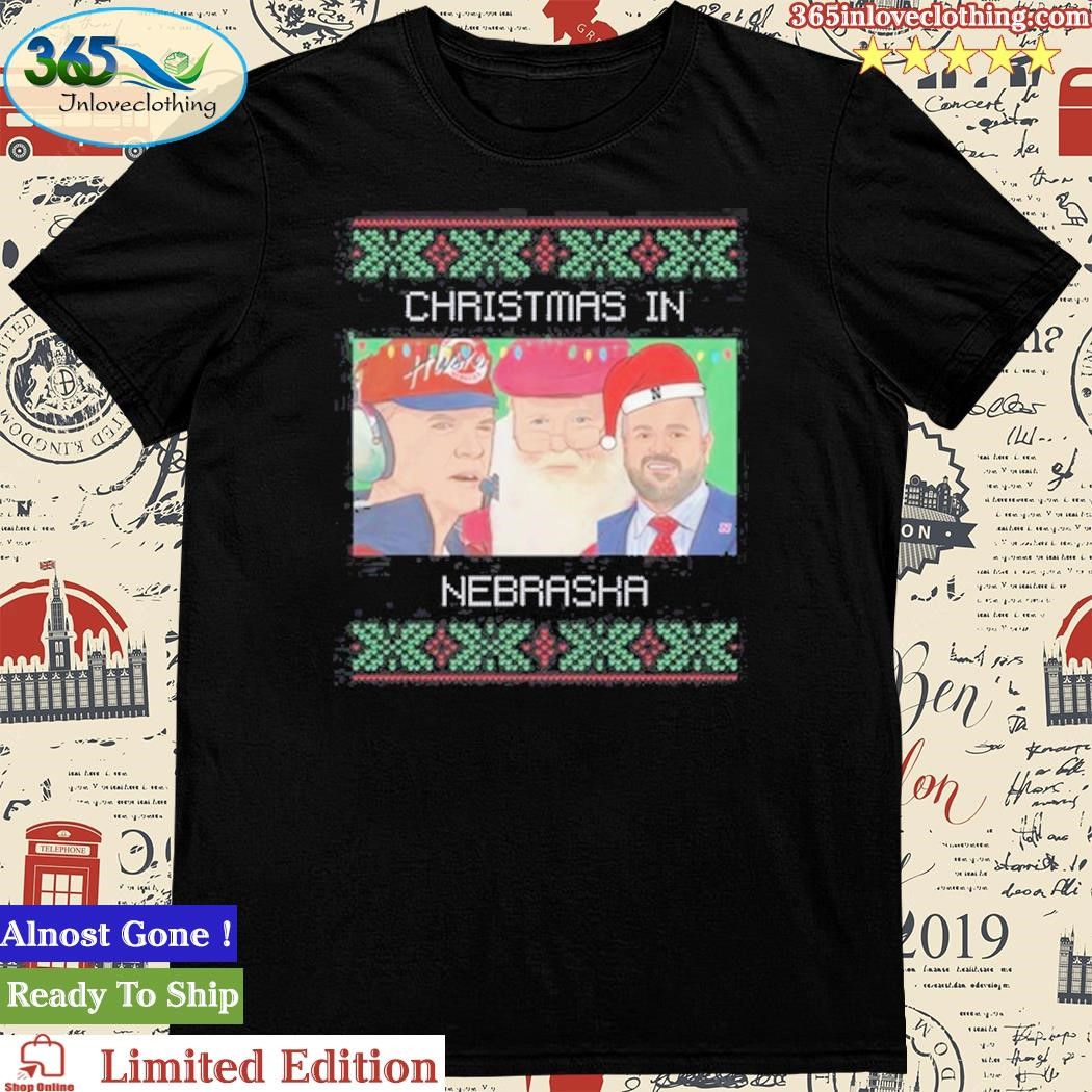 Official Huskguysstore Christmas In Nebraska Shirt