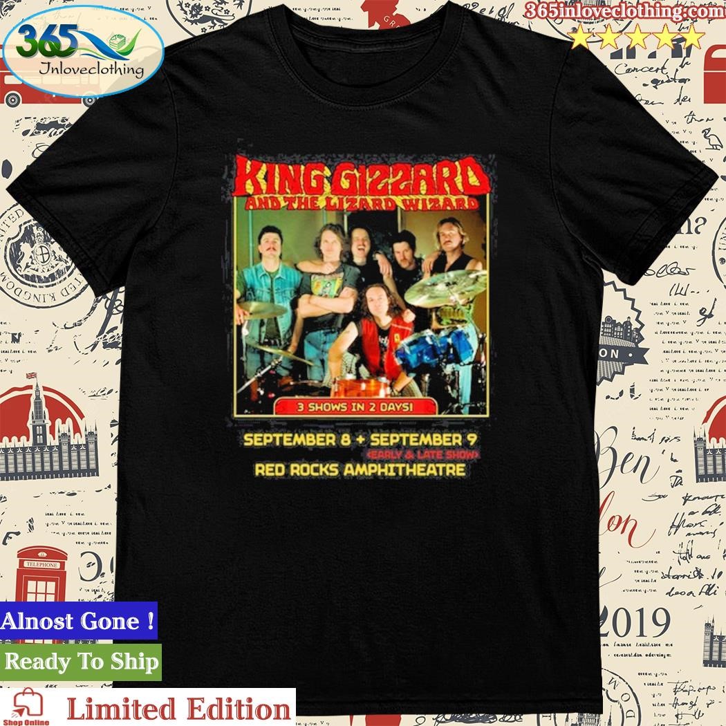 Official King Gizzard & The Lizard Wizard Red Rocks Morrison CO Tour Sept 8-9, 2024 Shirt