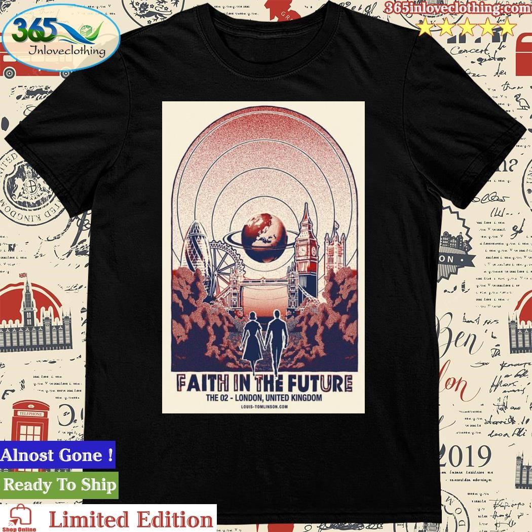 Official Louis Tomlinson Faith In The Future The 02 London, UK 2023 World Tour Poster Shirt