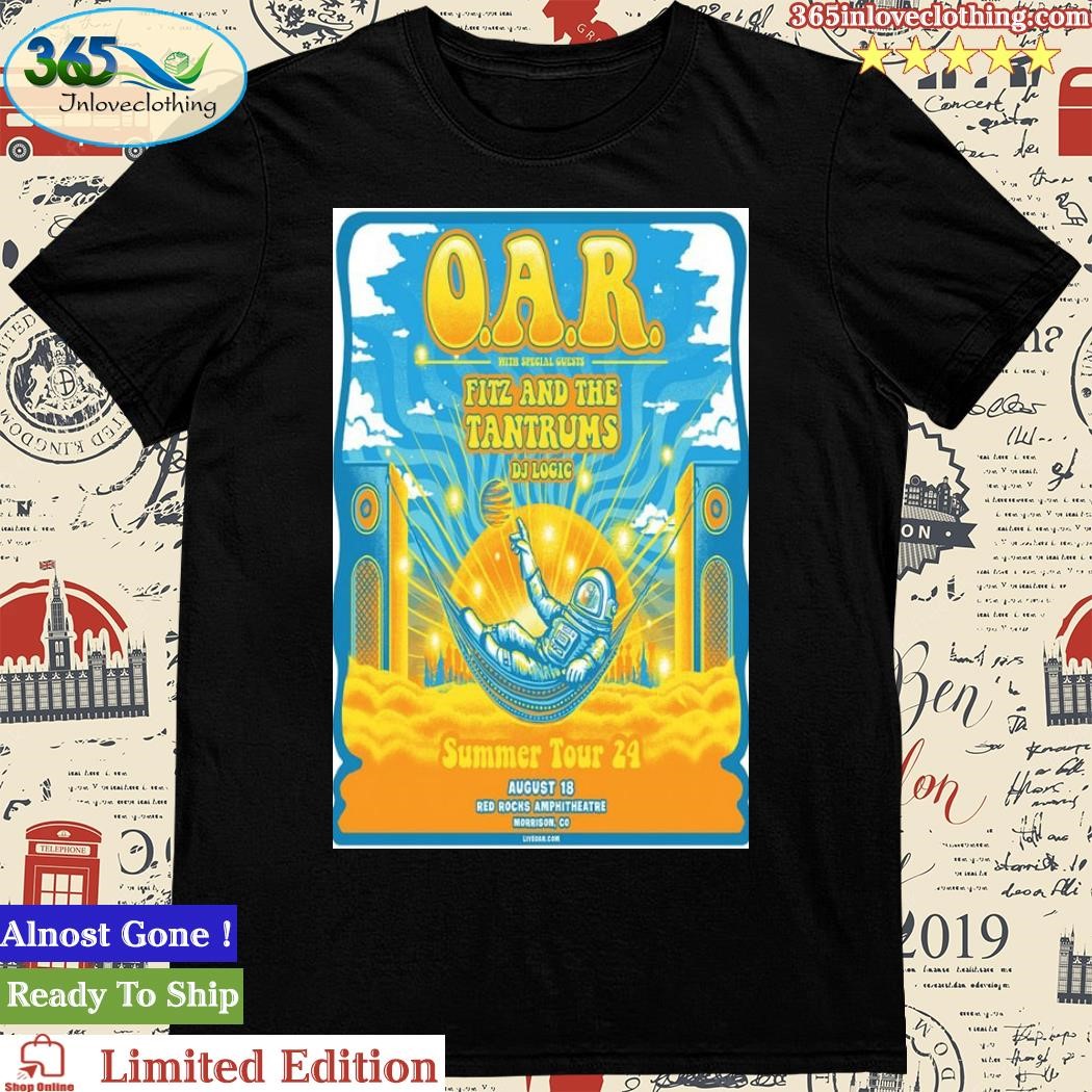 Official O.A.R. Red Rocks Event Aug 18 2024 Summer Tour Poster Shirt