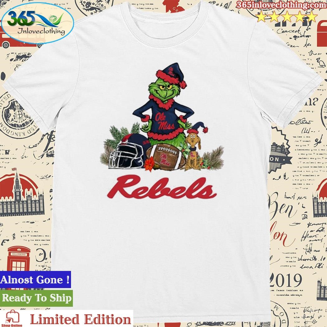 Official Ole Miss Rebels Funny Grinch And Dog Christmas Shirt
