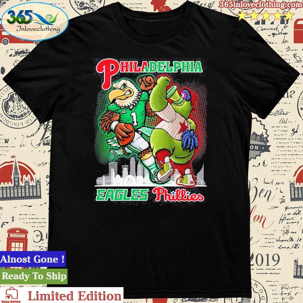 Official Philadephia Eagles And Phillies Mascot Shirt