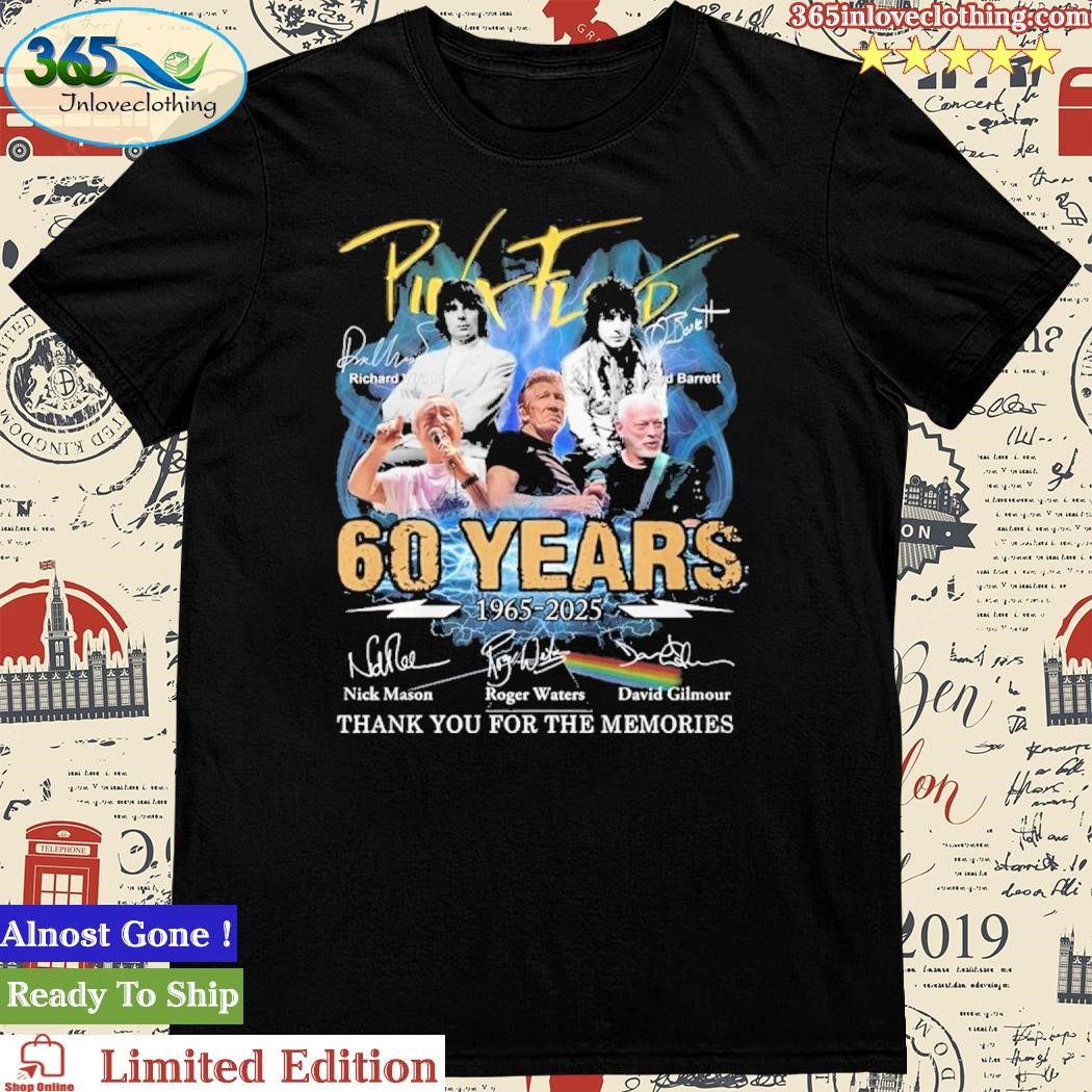 Official Pink Ployd 60 Years 1965 – 2025 Thank You For The Memories Shirt