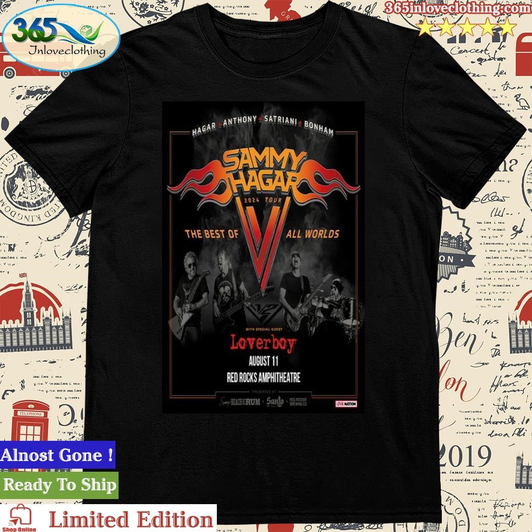 Official Sammy Hagar Red Rocks Event Aug 11 2024 Poster Shirt