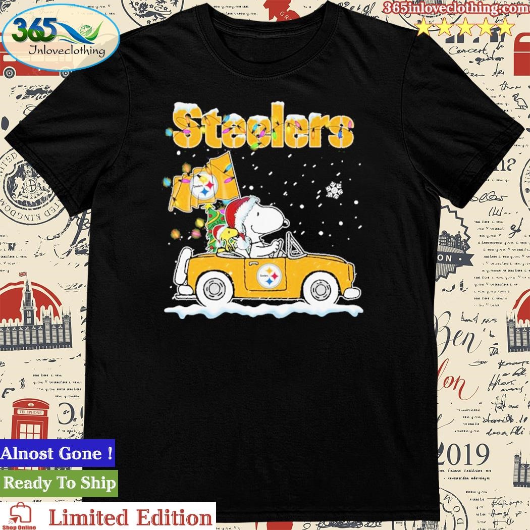 Official Snoopy Driving A Car Pittsburgh Steelers Christmas Shirt
