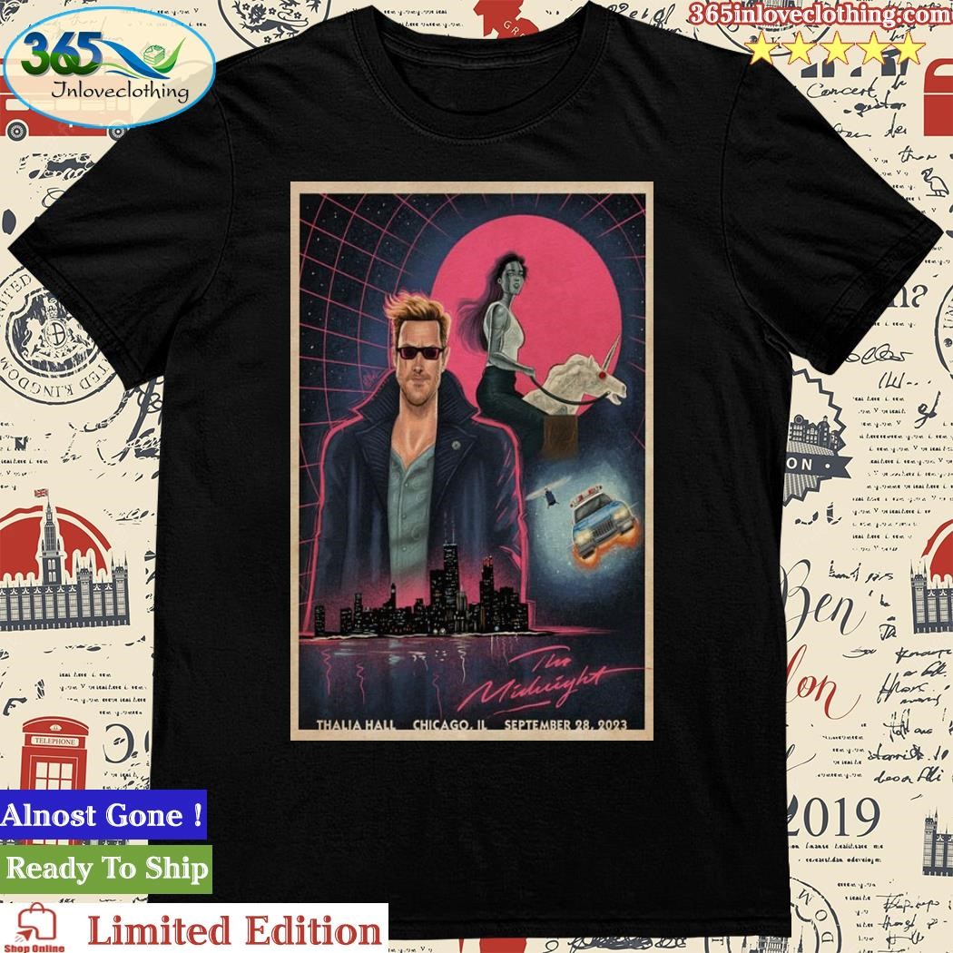 Official The Midnight September 28, 2023 Thalia Hall Chicago, IL Poster Shirt